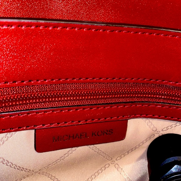 Michael Kors Bag Shoulder Crossbody Cognac Brown Leather & Suede - Picture 3 of 16